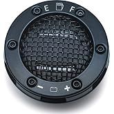 Kuryakyn 6551 Motorcycle Lighting Accent Accessory: Mesh LED Fuel and Battery Gauge for 1988-2019 Harley-Davidson Motorcycles, Satin Black