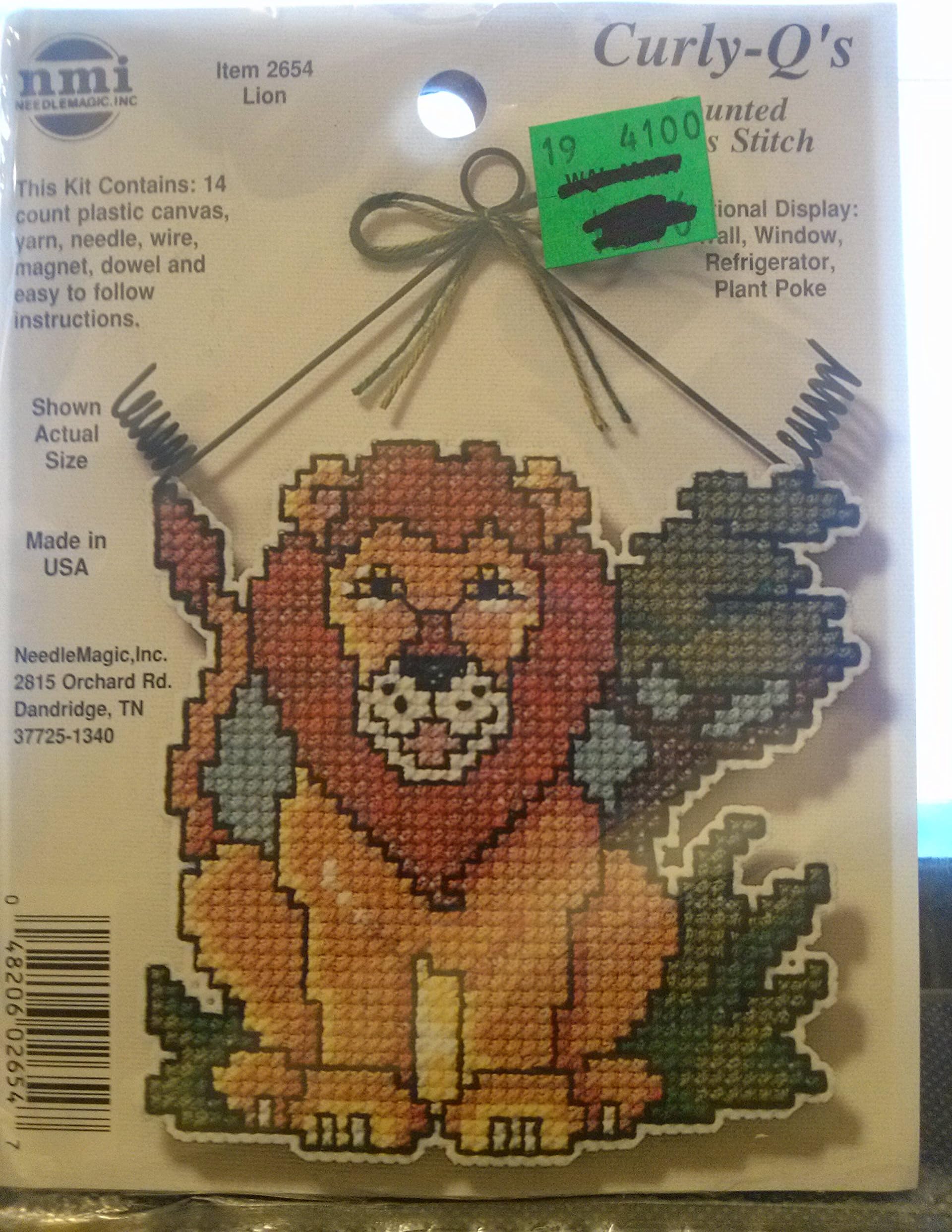 Curly-Q's Counted Cross Stitch Ornament Kit 2654 Lion
