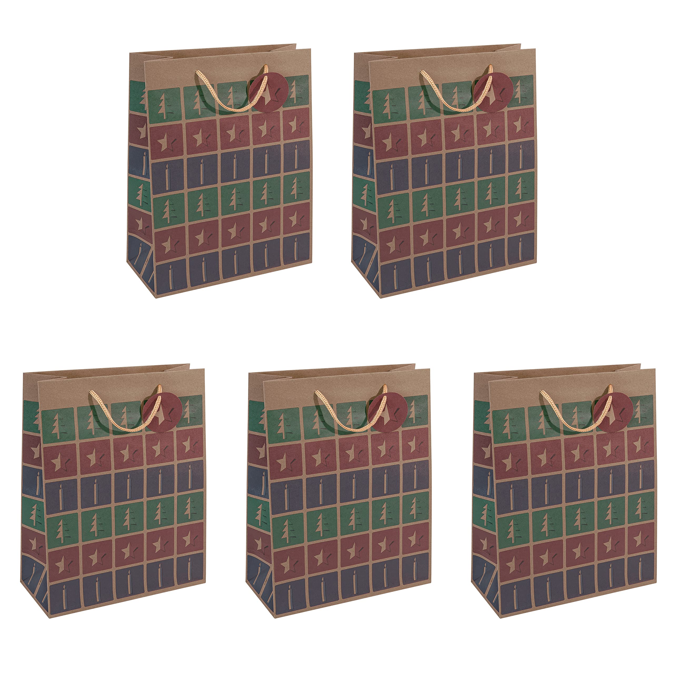 SIGEL GT043 Gift bag large, Green, Red, violet, 26 x 33 cm