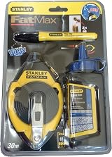 Stanley FatMax Chalk Line Set 0-47-681 30m Line Level Blue Chalk Refill view 2