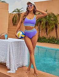 BMJL Women's High Waisted Bikini Sets Sporty Two
