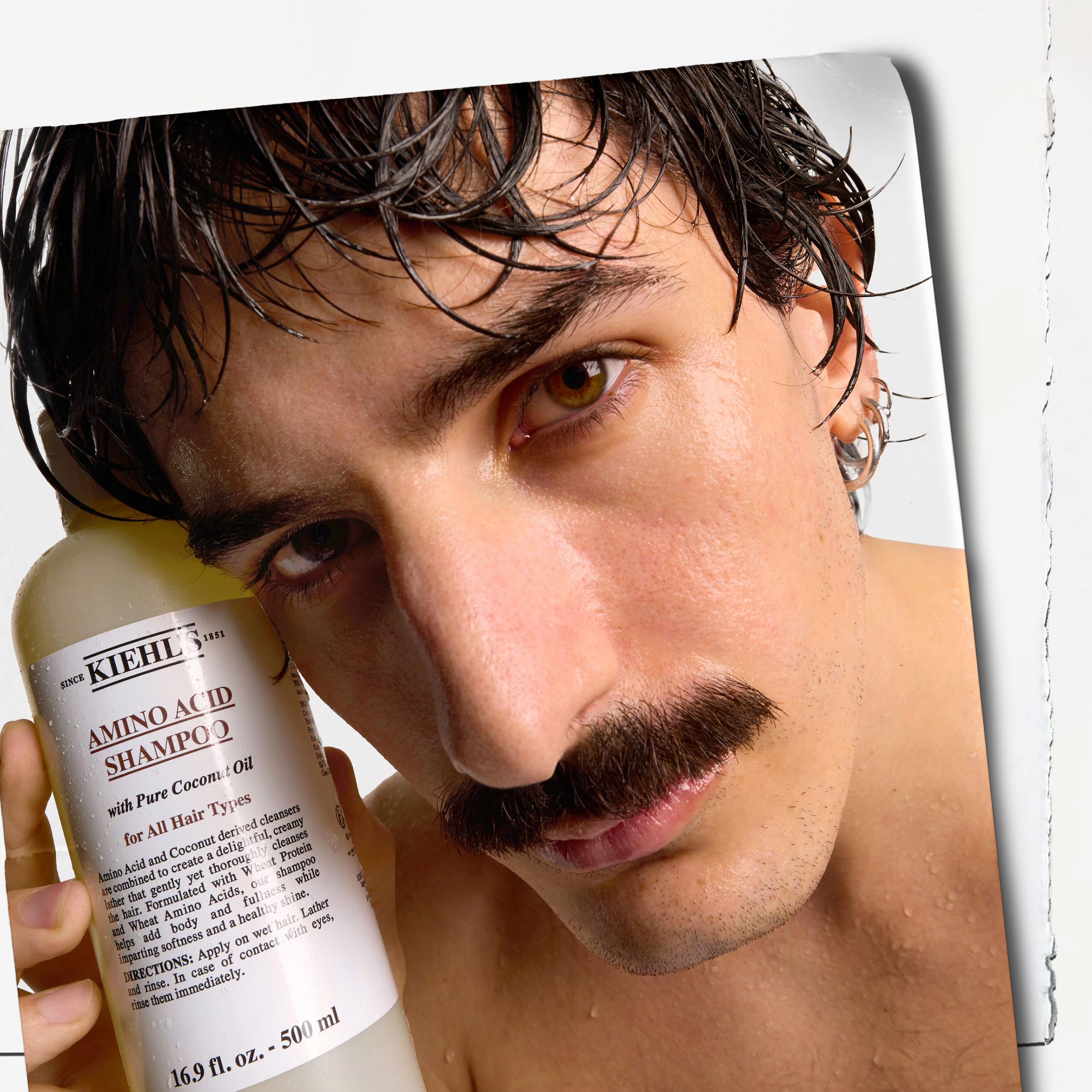Kiehl's Amino Acid Shampoo, with Amino Acids and Coconut Oil to Clarify and Cleanse, Helps Strengthen Hair, Prevent Breakage, Without Compromising Hydration, Suitable for All Hair Types, Paraben-Free