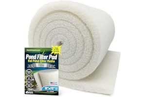 Classic Koi Pond Filter Pad FINE - White Bulk Roll Pond Filter Media, Ultra-Durable Pond Filters for Outdoor Ponds, Reusable Fish Pond Filter Material, USA, Aquatic Experts (3/4" - 1" x 12" x 72")
