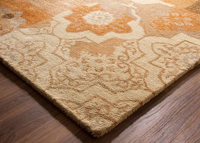 Amazon De Designer Teppich Modern Anzio 100 Schurwolle In Beige