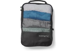 NOMATIC Packing Cubes - Light Packing Cubes for Travel - Black Travel Bag Organizers - Medium V2