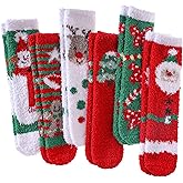 LINEMIN Womens Fuzzy Socks Cozy Fluffy Winter Warm Slipper Socks Microfiber Soft Home Sleeping Socks