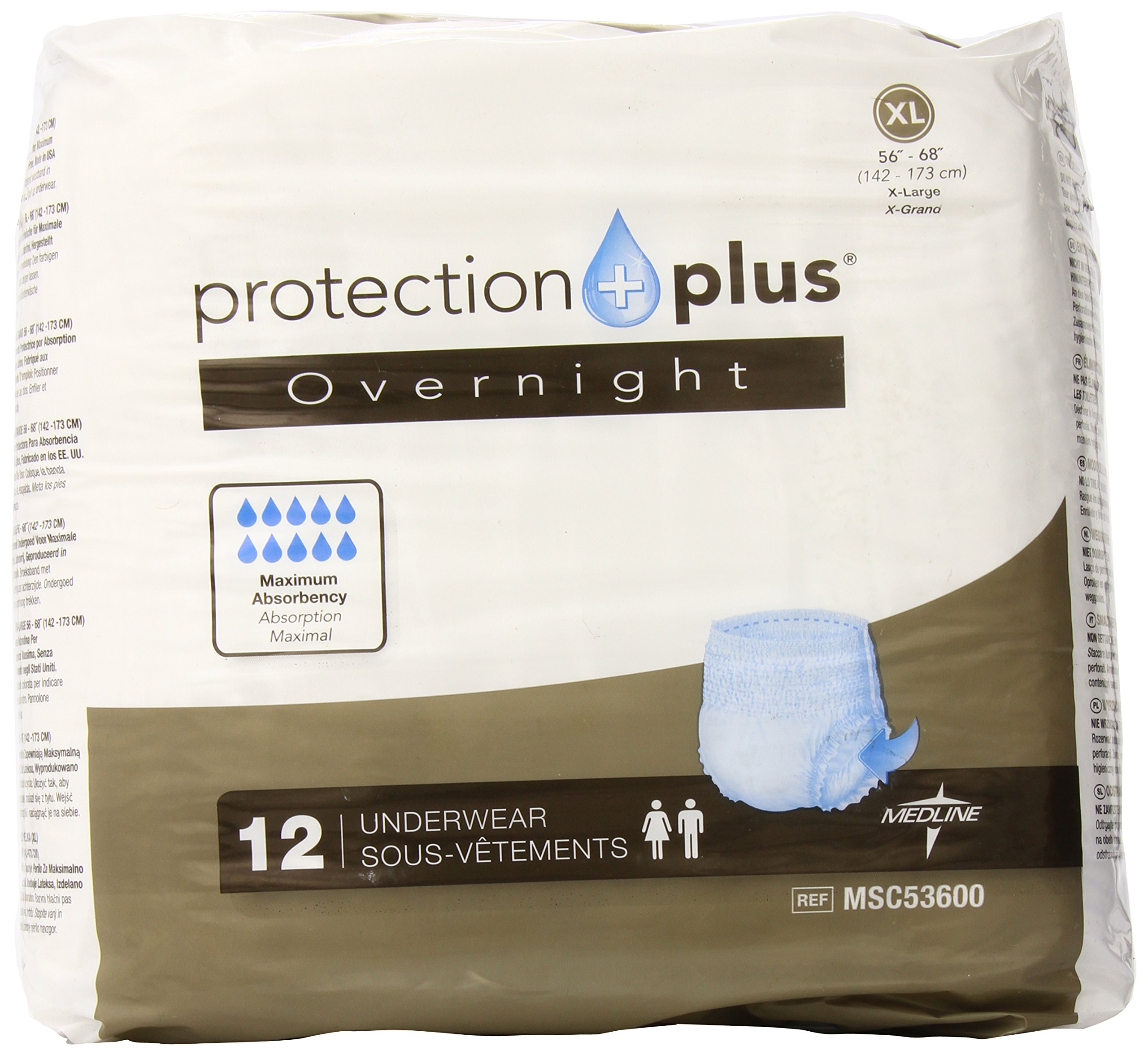 Medline Protection Plus Classic Protective Underwear, X