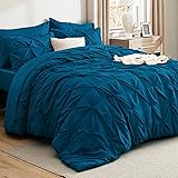 Bedsure Twin Comforter Set Teal - Bed in a Bag Twin