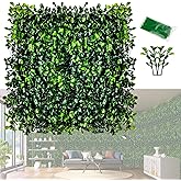 Grass Wall Panels, 12 PCS 10" x 10" Artificial Outdoor Privacy Panels UV-Protected Sun Proof Greenery Wall Backdrop, Boxwood Hedge Grass Wall Green Decor for Garden Party Wedding