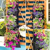 KAHEIGN 7 Pocket Vertical Hanging Plant Grow Bags - Black view 7