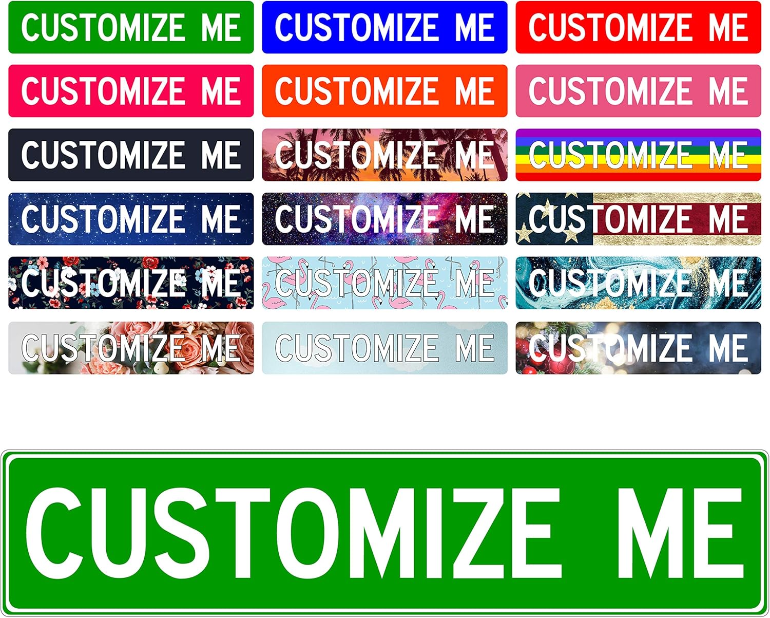 Custom Street Signs, 18" x 4" Green | 'Add Your Text' Personalized Road Sign, Create Your Own Sign - Aluminum Sign, Unique Gift