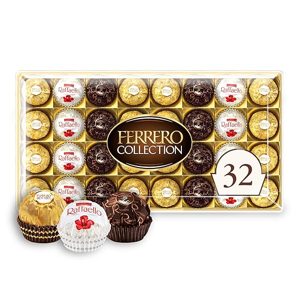 FERRERO COLLECTION PREMIUM CHOCOLATE CANDY ASSORTMENT OF HAZELNUT,...