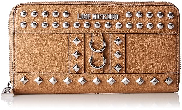 Love Moschino Damen Portafogli Pebble Grain Pu Geldbörse, 2x10x19 cm