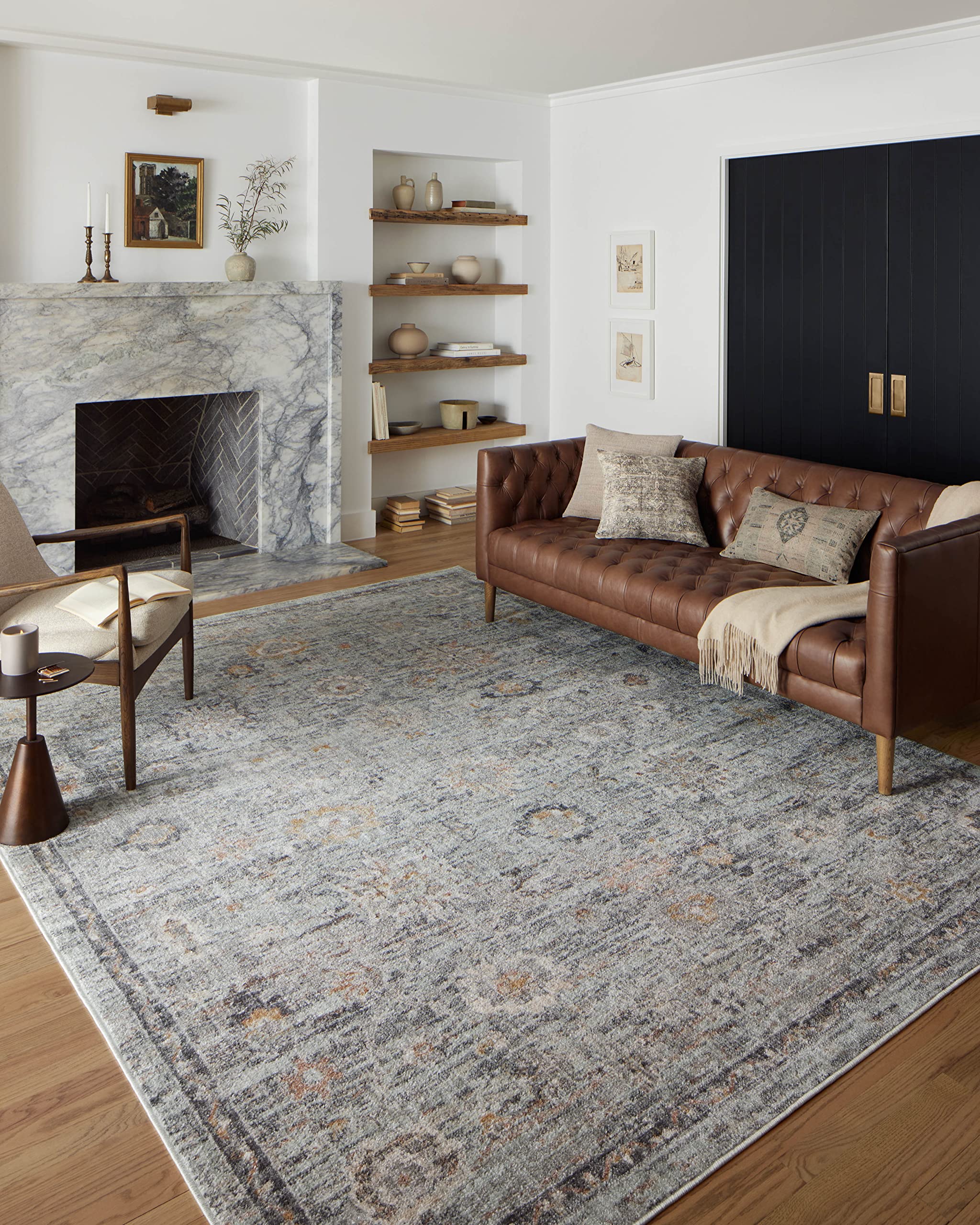 Photo 1 of Loloi II Monroe Collection MON-04 Sky/Gold 6'-7" x 9'-3" Area Rug