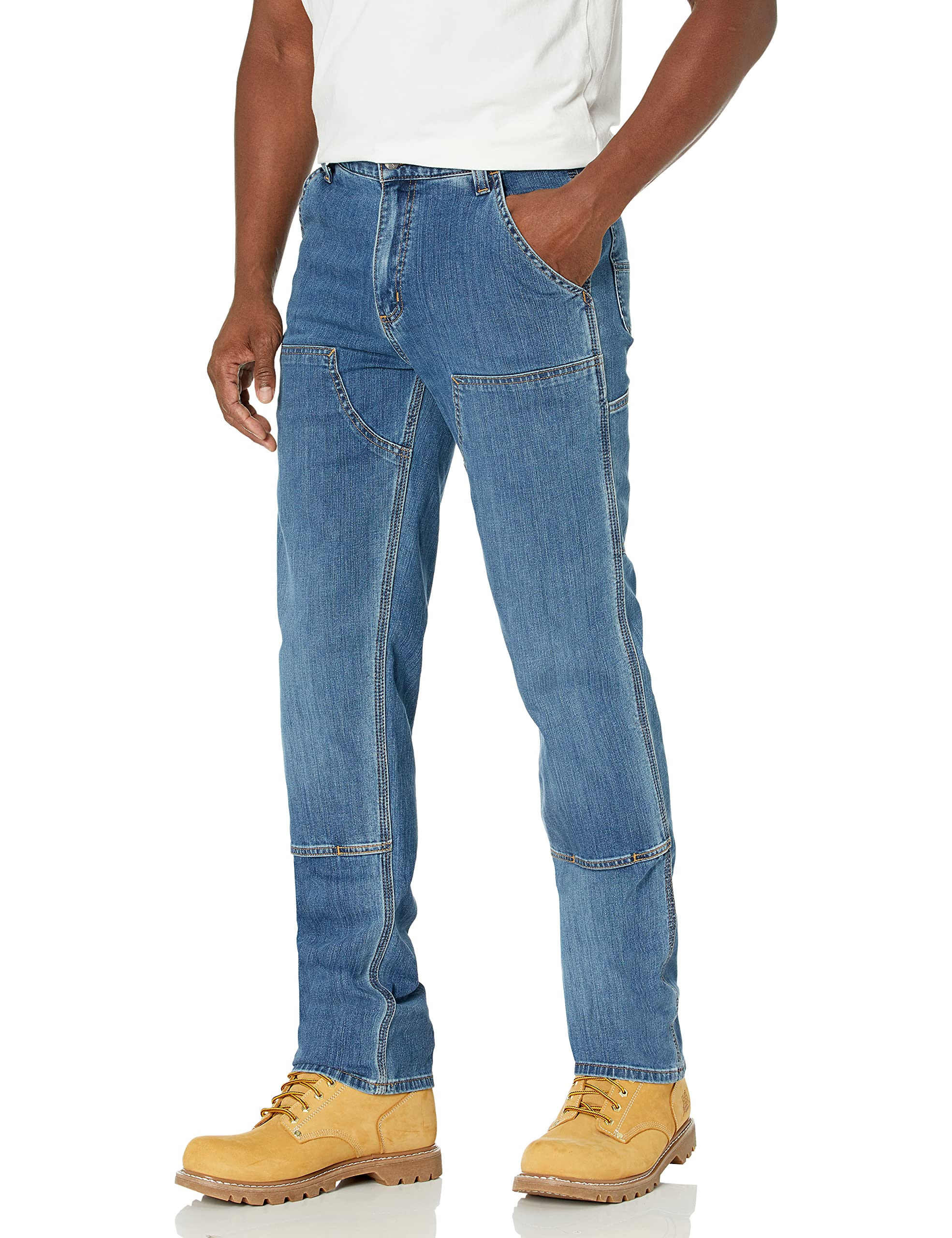Photo 1 of Carhartt mens Rugged Flex Relaxed Fit Double-front Jean Work Utility Pants, Tahoe, 38W x 30L US