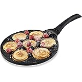 Gourmia GPA9510 Blini Pan Nonstick Silver Dollar Pancake Pan With 7-Mold Design 100% PFOA free non-stick coating …