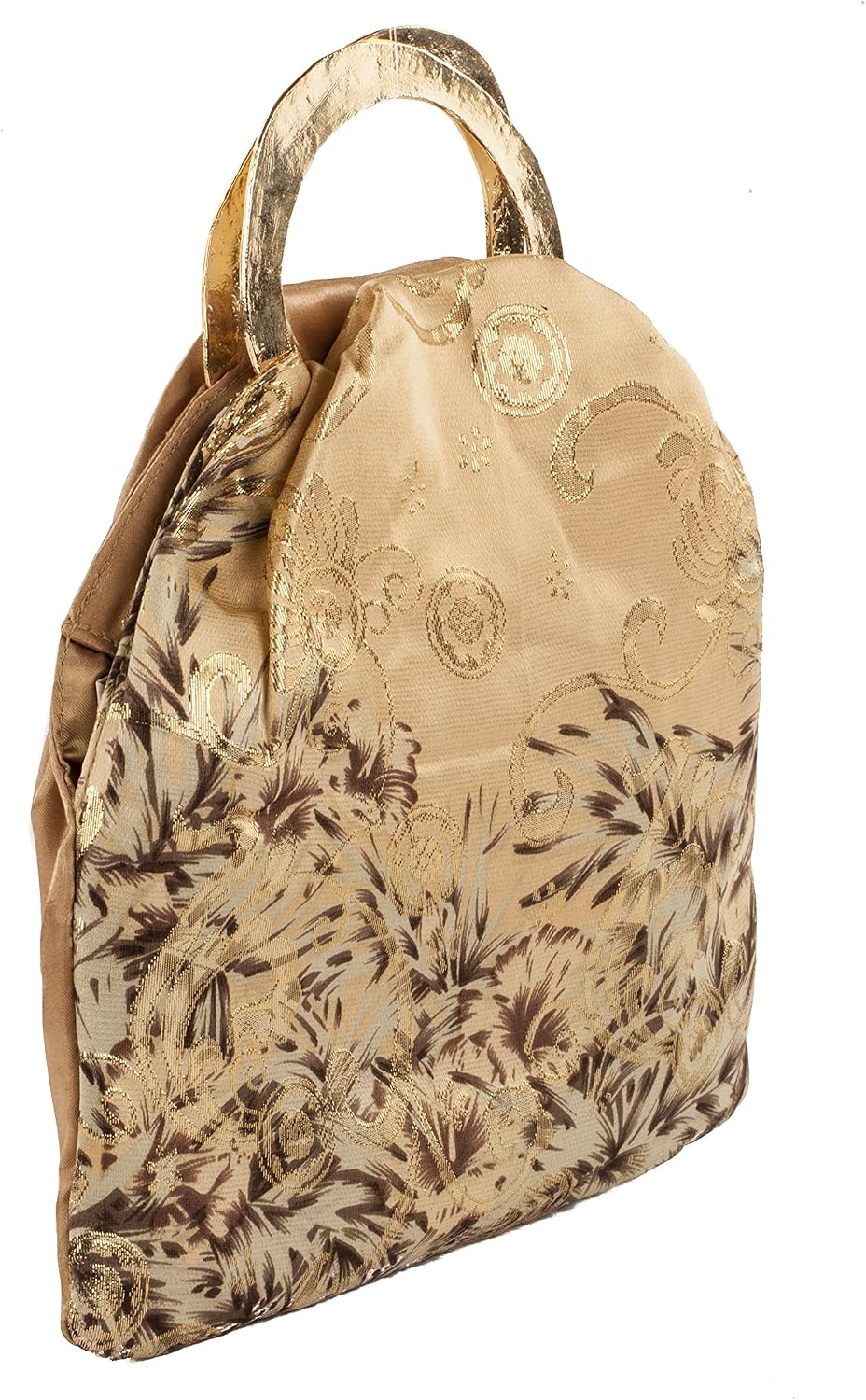borsetta in pura seta con manici in metallo e stampa a fantasia Pochette AC  326 Fiori Borse urban-earth.co.uk