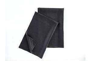 Solino Home Linen Kitchen Towels Set of 2 – Black 17 x 26 Inch – 100% Pure Linen Kitchen/Tea Towels – Machine Washable and Handcrafted from European Flax