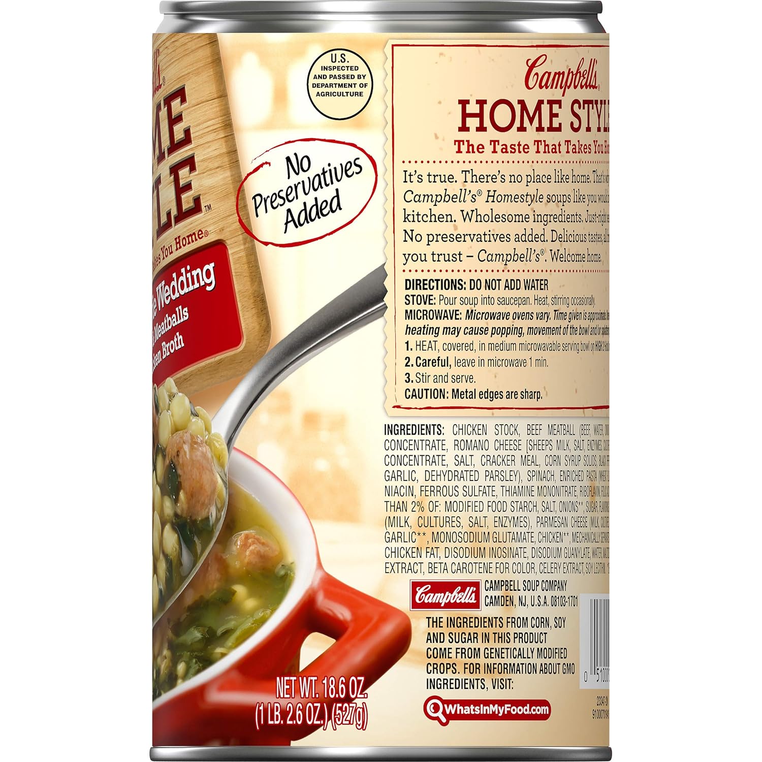 Amazon Com Campbell S Homestyle Italian Style Wedding Soup 18 6 Oz Pack Of 12 Grocery Gourmet Food