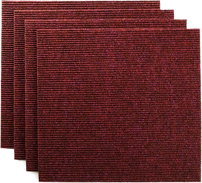 Premium Carpet Tiles 1 sqm red Amazon.co.uk Kitchen & Home