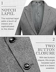COOFANDY Men Sports Jacket Slim Fit Casual