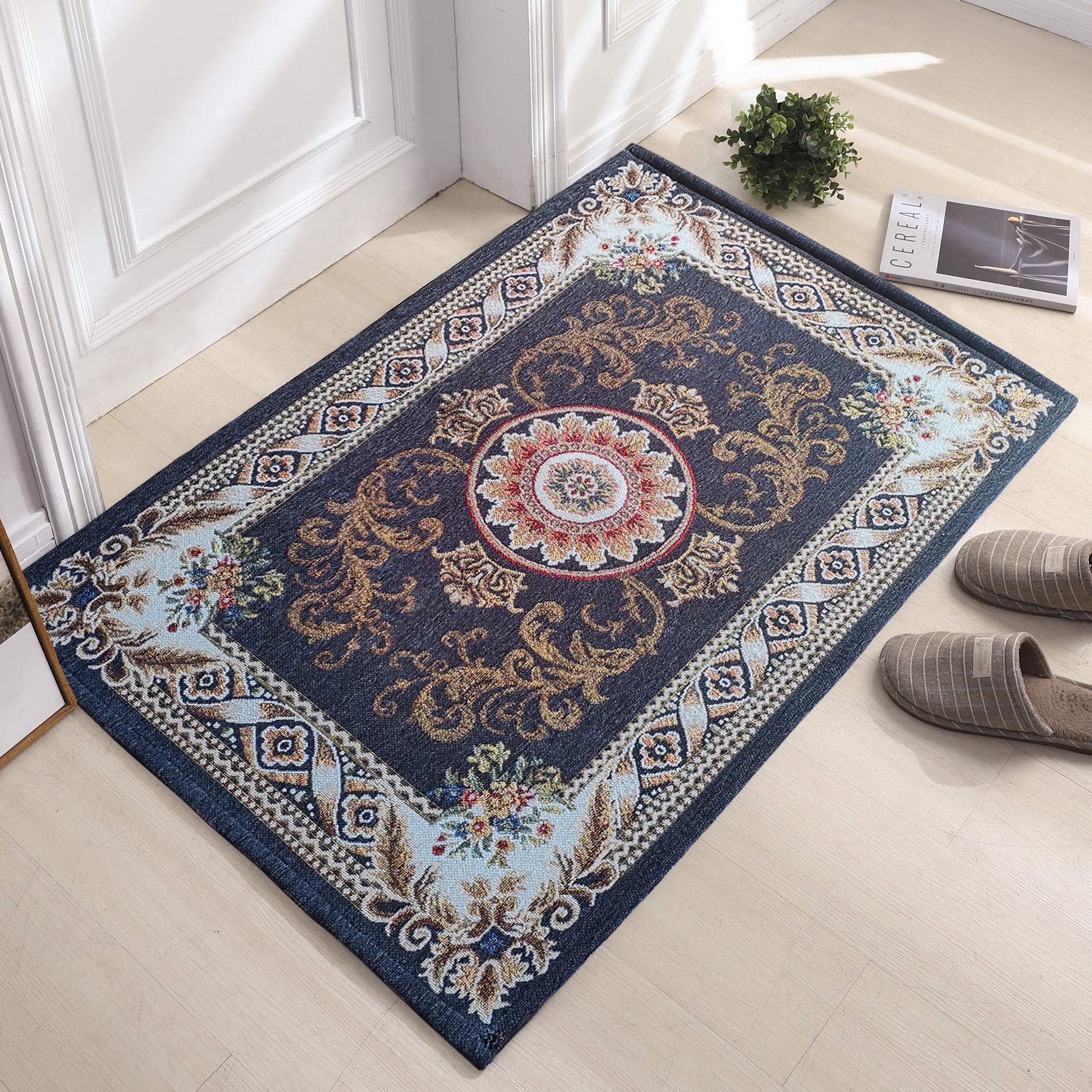 Photo 1 of JUNCUIK Indoor Doormat Front Door Rug, 32”x 48”Super Absorbent Durable Non Slip Floor Door Mat, Inside Dirt Trapper Machine Washable Rug for Entryway, Kitchen, Outdoor and More,(Grey)