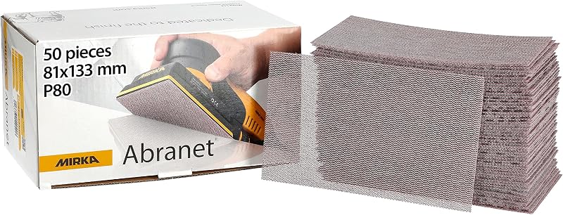 Mirka Abranet 81x133 mm Net Sandpaper Strips P80 50 pcs Hook & Loop