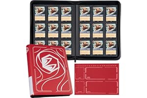 DRZERUI Binder for Lorcana Cards, Premium 9 Pocket Trading Card Album with 500 Pockets & Playmat Compatible with Lorcana Cards, Tokens and Rules sheet - Classic Red