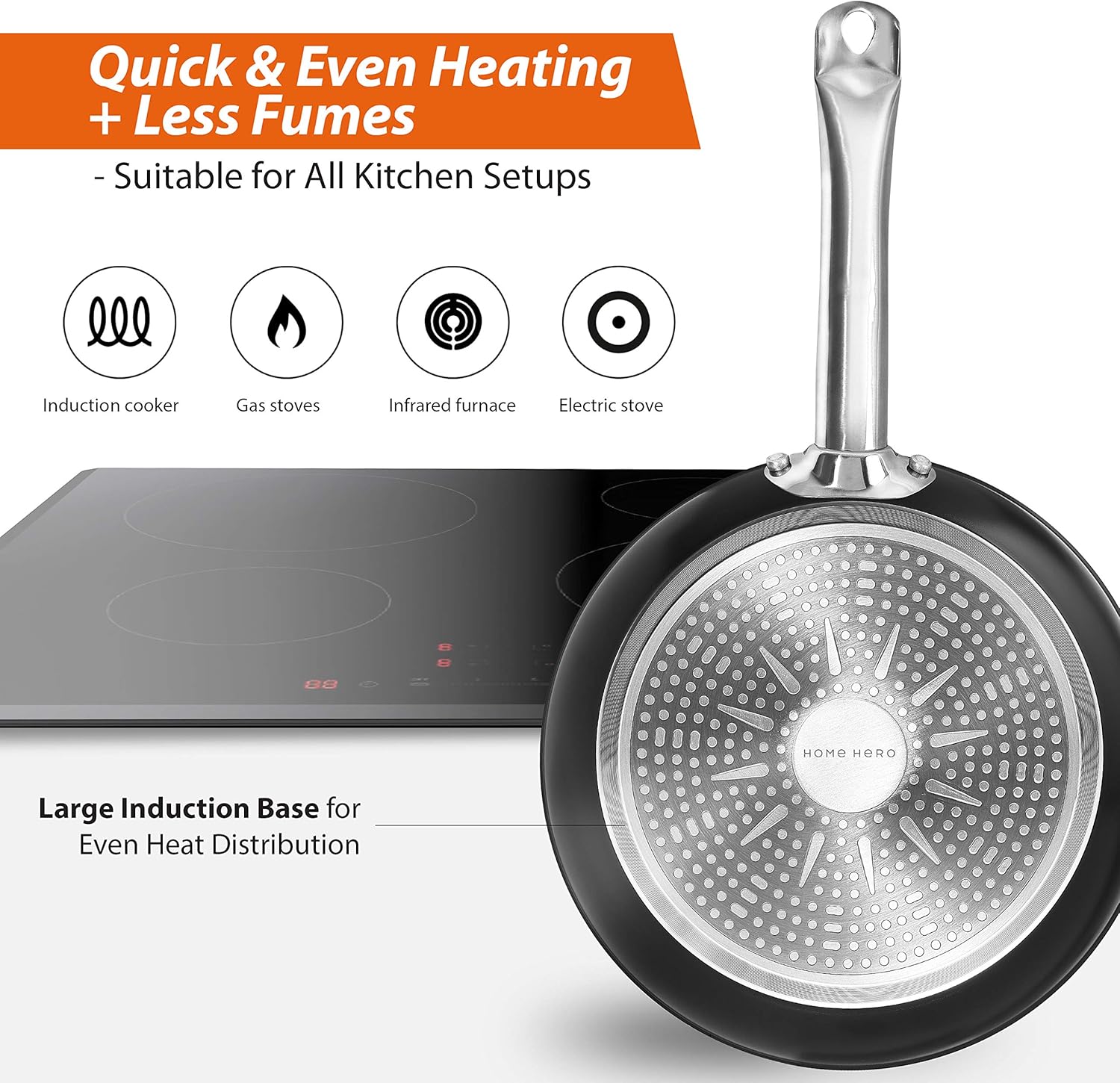 Kitchen Pots and Pans Set - 23pc Kitchen Cookware Sets Induction Pots and Pans for Cooking Set Induction Cookware with Frying Pans Nonstick Pan Set Pot and Pan Set Pot Set Non Sticking Pan Set Kitchen: Kitchen & Dining
