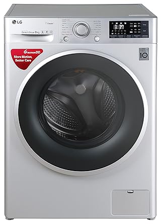 LG 8 kg Fully-Automatic Front Loading Washing Machine (FHT1208SWL.ALSPEIL, Luxury Silver)