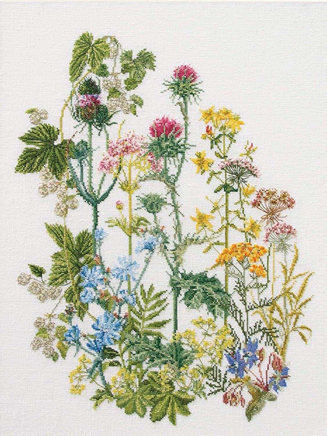 Thea Gouverneur, Counted Cross Stitch Kit, Herbs, Aida, 18 Count, Embroidery Kits for Adults, Crafts
