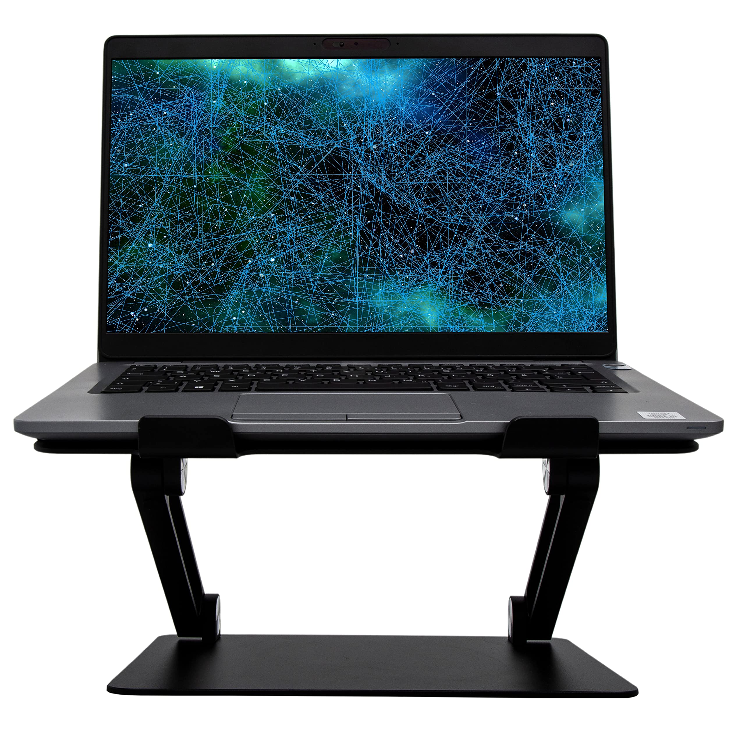 Consol Laptop Stand, Foldable Laptop Riser Adjustable Angle Aluminum Alloy Lightweight and Durable Laptop Stand Compatible with MacBook Pro/Surface Pro/HP (Black)