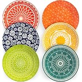 Annovero Dinner Plates, 10.5 Inch, Microwave &amp; Dishwasher Safe, Set of 6