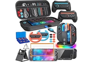 Switch 2 Accessories, Case Bundle for Nintendo Switch 2 2025 Console,[Charge Inside]FYOUNG 23 IN 1 Kit:Carrying Case,Controll