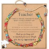 Yiyang Teacher Appreciation Gifts, Bamboo Bracelet for Women Men Boho Healing Jewelry Birthday Retirement Thank You Gifts for Teacher