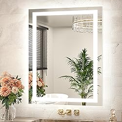TETOTE LED Bathroom Mirror 24 x 32 Brighter Front
