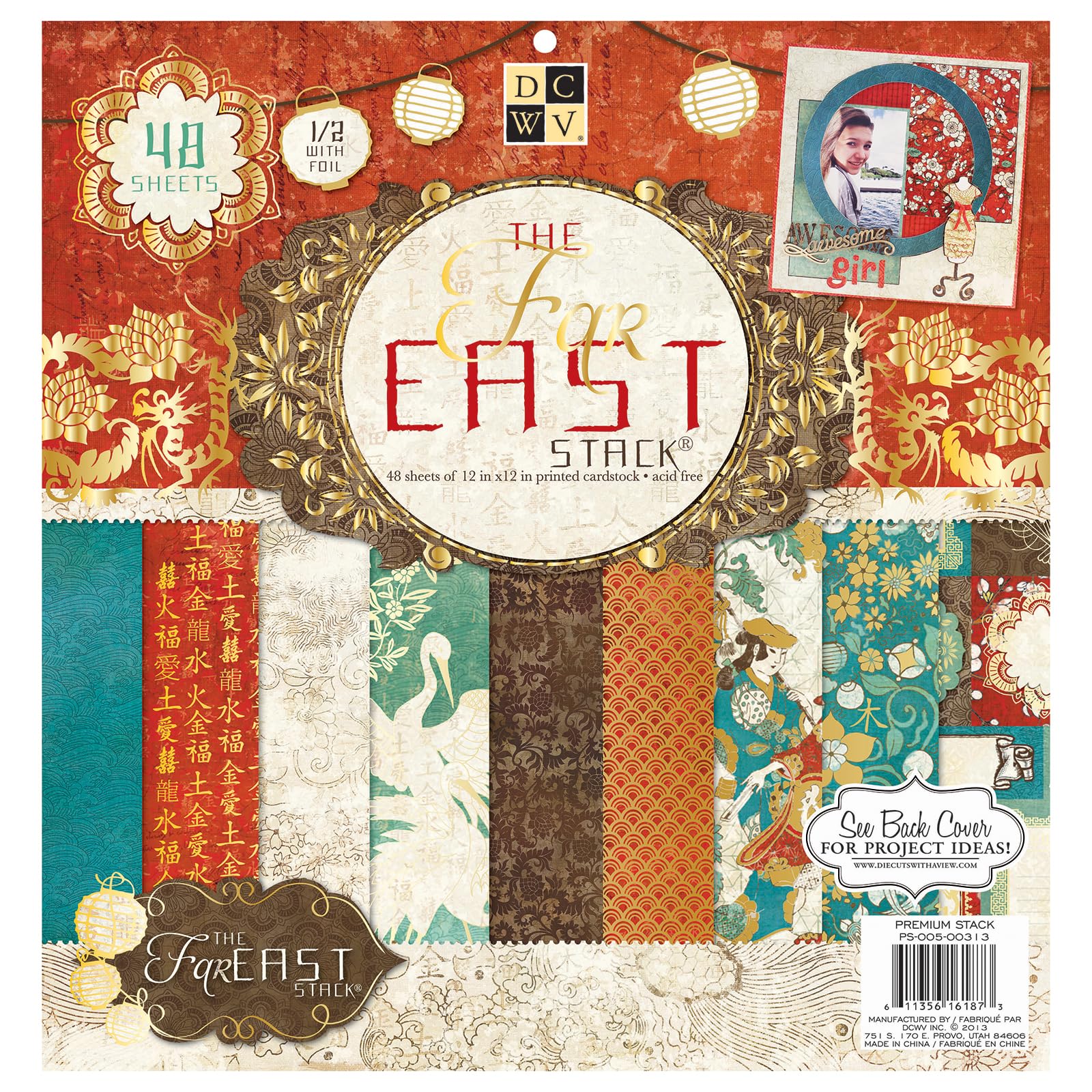 Paper Stacks 12 x 12-inch Diecuts Far East Stack 2, Pack of 48