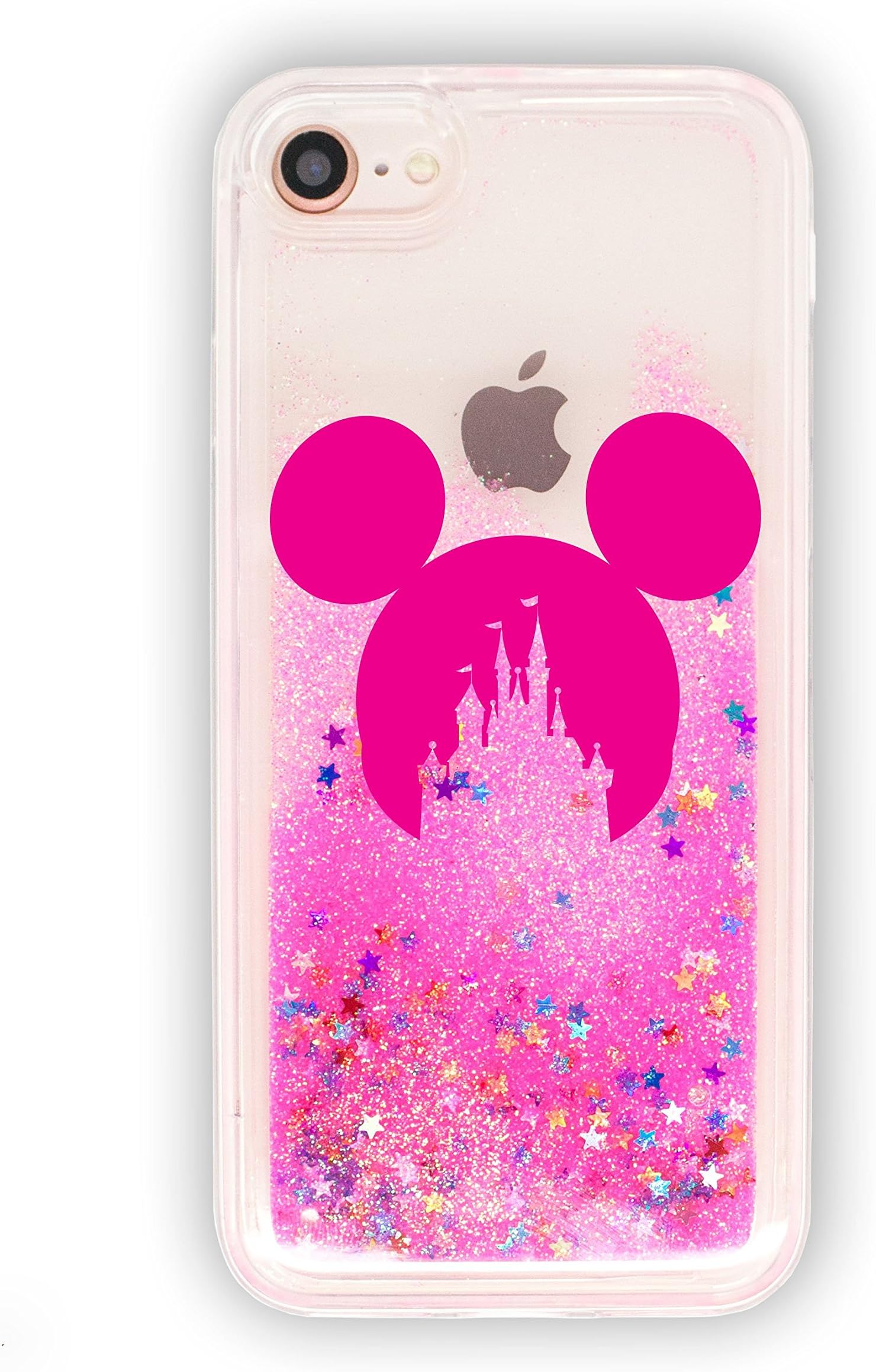 SmartGiftShop Cartoon Movie OUTLINE Liquid GLITTER Phone Cover Case for iPhone Range Disney iPhone 7/8 / Pink Mickey
