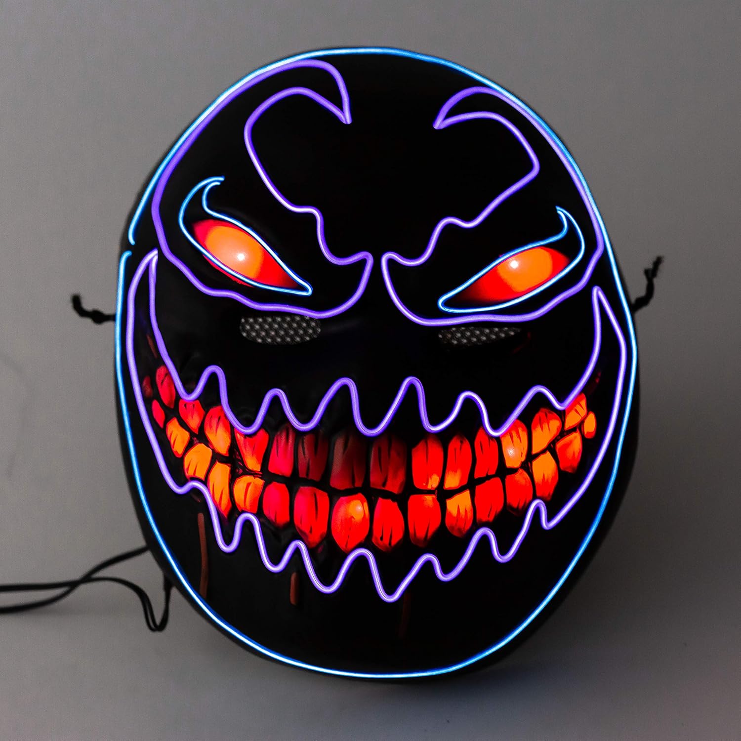 Halloween LED Mask Lightup Monster Mask with 3 Lighting Modes for