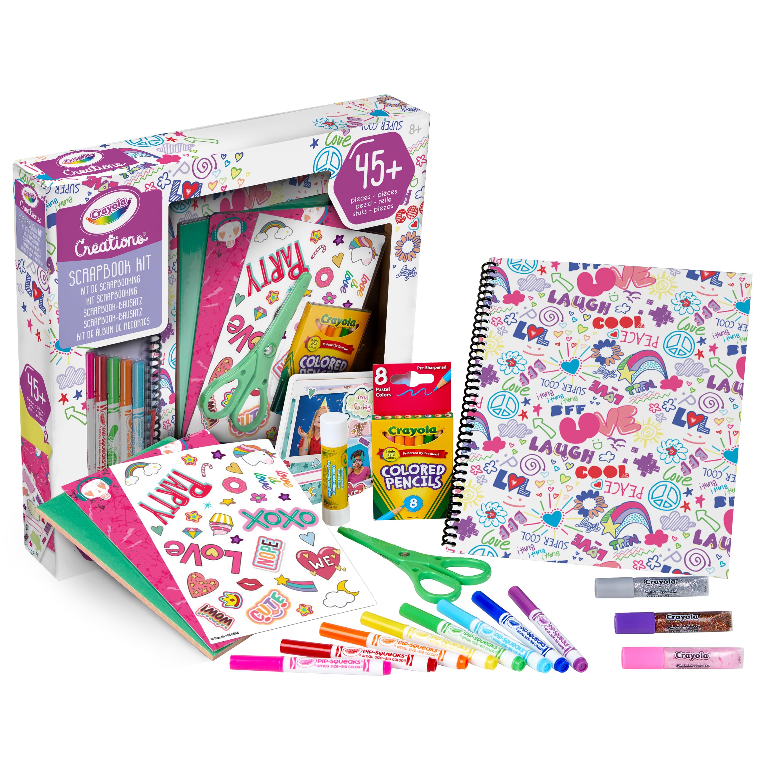 CRAYOLA - Creation 04-0944 - Create Your Own Scrapbook Album Set, DIY Creative Activity Gift for Girls and Girls from 8 Years