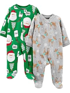 carters footed christmas pajamas