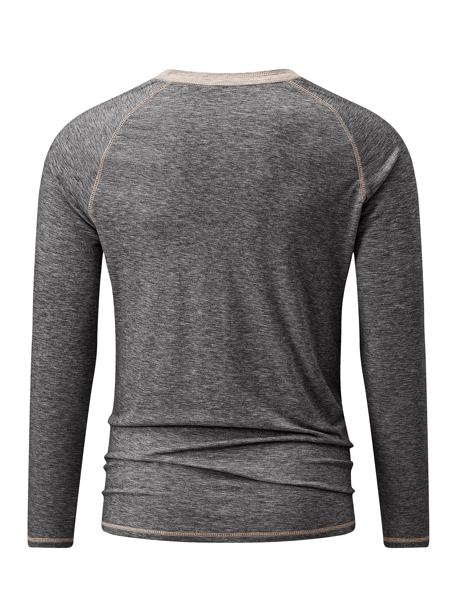 Meilicloth Mens T Shirt Long Sleeve Tshirt Casual Pullover V Neck Tee Shirt Button up Henley Tops Lightweight Shirt with Pocket