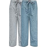 Andrew Scott Men's 2 Pack Super Soft Woven Pajama & Sleep Long Lounge PJ Pants