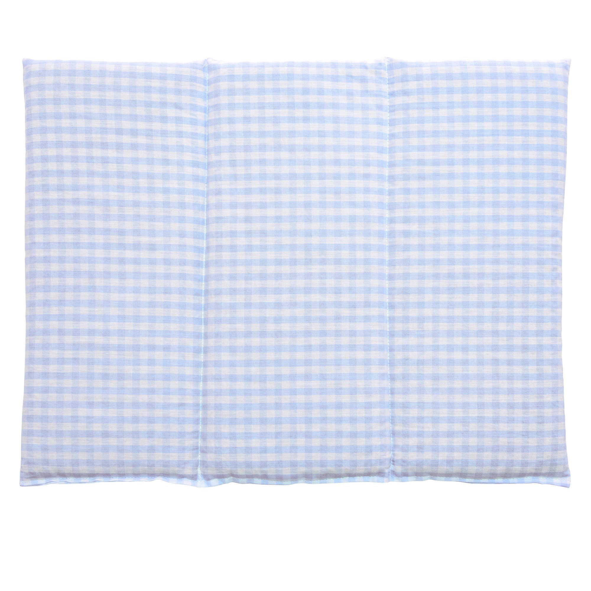 Cherry Stones Cushion | 15.75 x 11.81 in | 3 Chambers | White and Light Blue| Cotton bio | Thermic Cushion | Grain Cushion