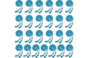 Haconba 25 Pieces Graduation Honor Cord Rayon Braided Honor Cords with Tassel for Graduation Students Bachelor Master Doctoral Gown Grad Decor (Peacock Blue)