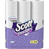 Scott Extra Soft Double Roll Bath Tissue, Toilet Paper, 12 Rolls