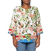Tommy Hilfiger Womens Popover Long Sleeve Floral Printed Sportswear Top