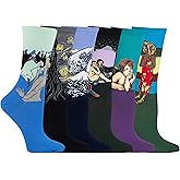 Hot Sox womens Fun Crew Socks - 6 & 8 Pair Packs - Cute & Funny Novelty Gifts