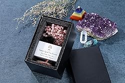 Jovivi Natural Rose Quartz Crystal Tree Tumbled