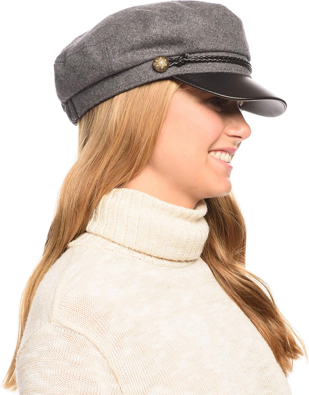 leather greek fisherman hat